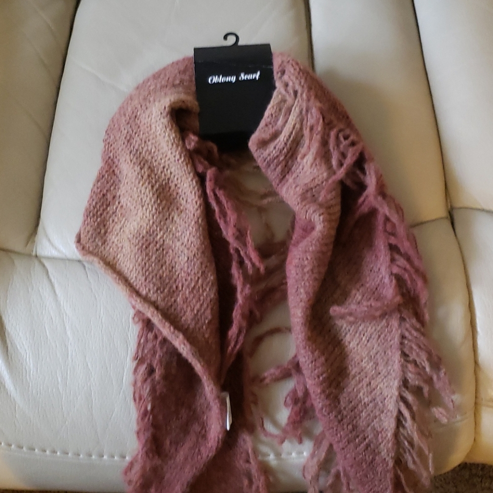 Brown red tan scarf